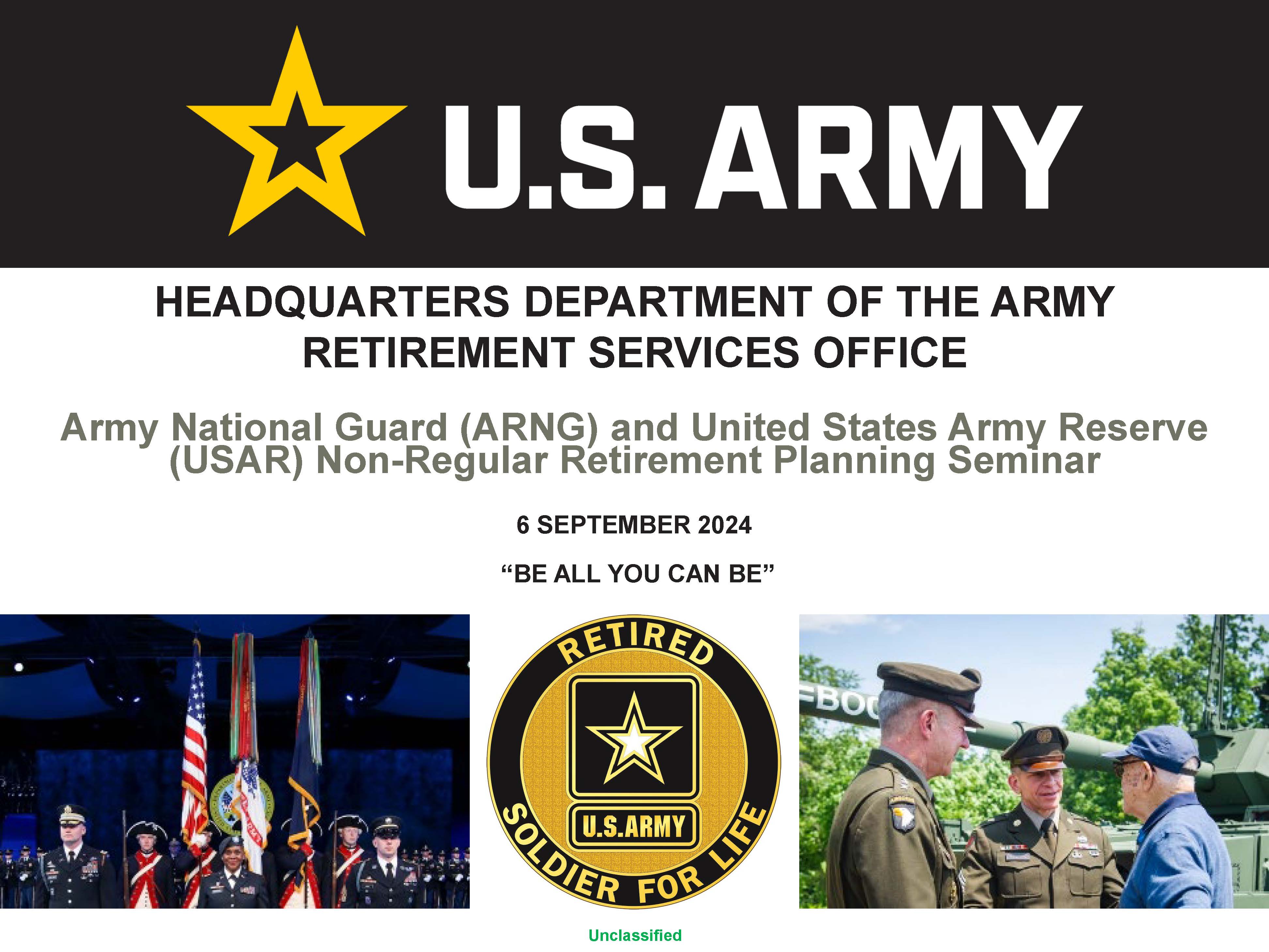 ARNG and USAR Non-Regular Retirement Planning Seminar as of 6 September 2024